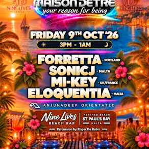 Maison D'etre Malta Anjunadeep 9th Oct
