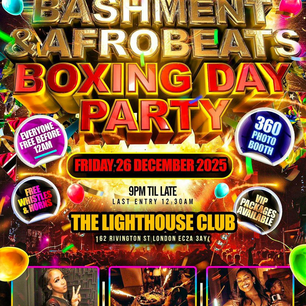 Bashment & Afrobeats - Boxing Day Party at The Lighthouse Bar And Club