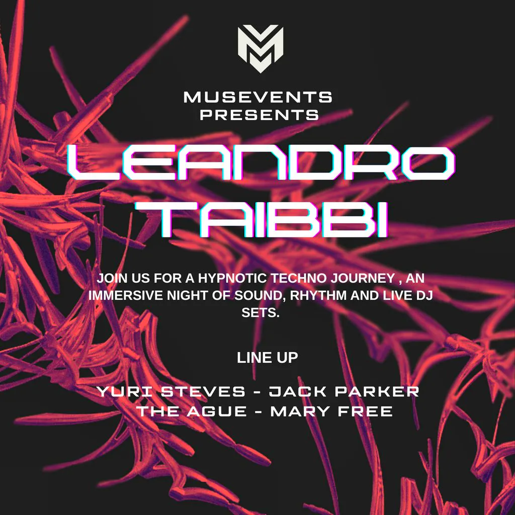 SADBAD※ice &techno TIMES TECHNO ZIP Musevents presents Leandro Taibbi | SUKi10C Birmingham Sat 04