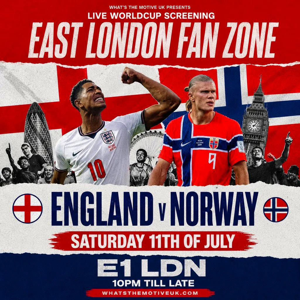 ENGLAND vs NORWAY: LIVE WORLD CUP SCREENING at E1 London (ONYX)