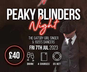 PEAKY BLINDERS Themed Night with Dinner