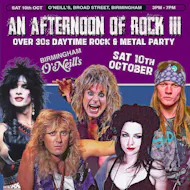 An Afternoon of Rock & Metal III: BIRMINGHAM (over 30s), 3pm-7pm at O'Neills Broad Street