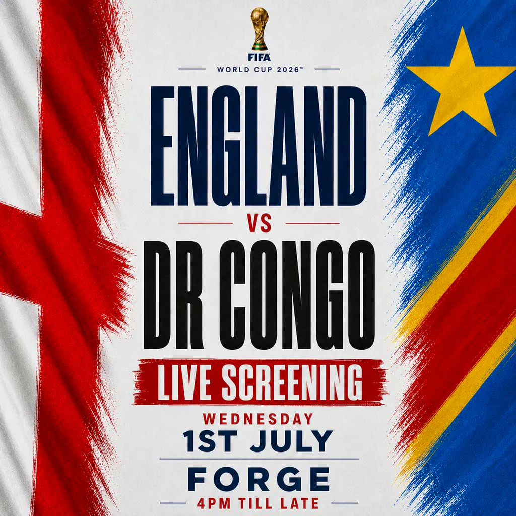 England V Dr Congo - World Cup 2026 at Forge Bar