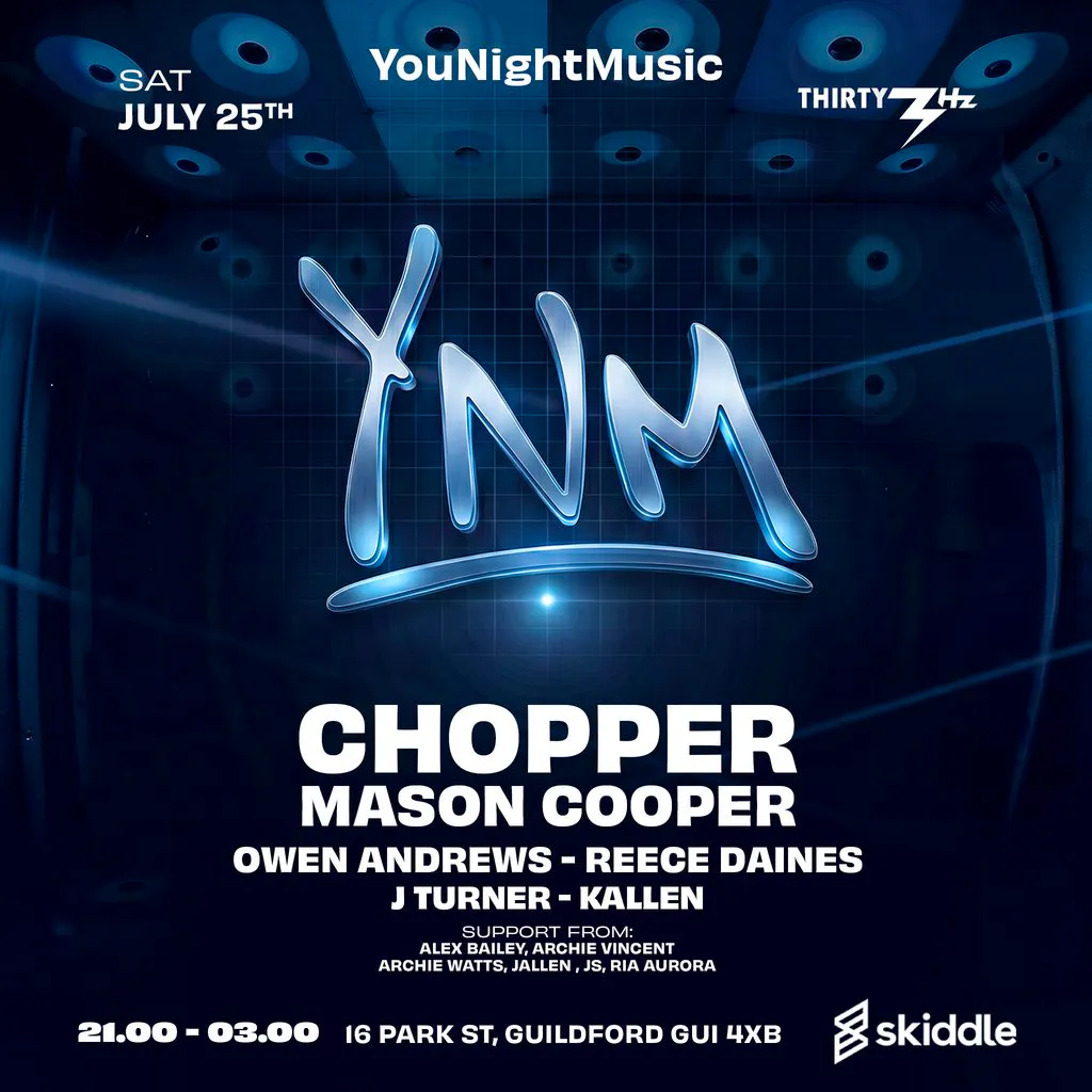 YouNightMusic Presents Chopper & Mason Cooper at Thirty3Hz