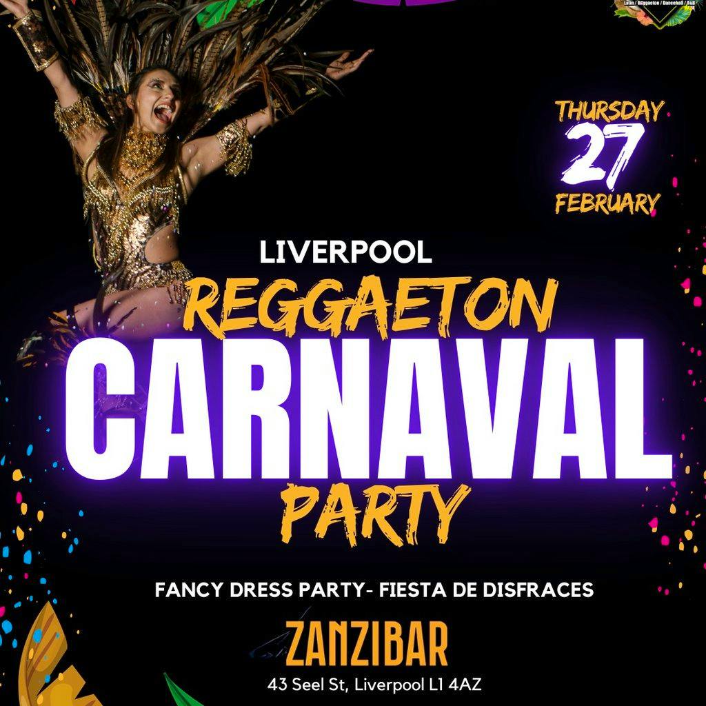 Tickets Carnaval reggaeton Liverpool Zanzibar Liverpool Liverpool