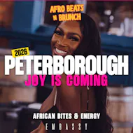 PETERBOROUGH 13th June - Afrobeats N Brunch - Joy is coming at Embassy Flares Red Room