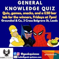 Friday Night General Knowledge Quiz at Grounded And Co