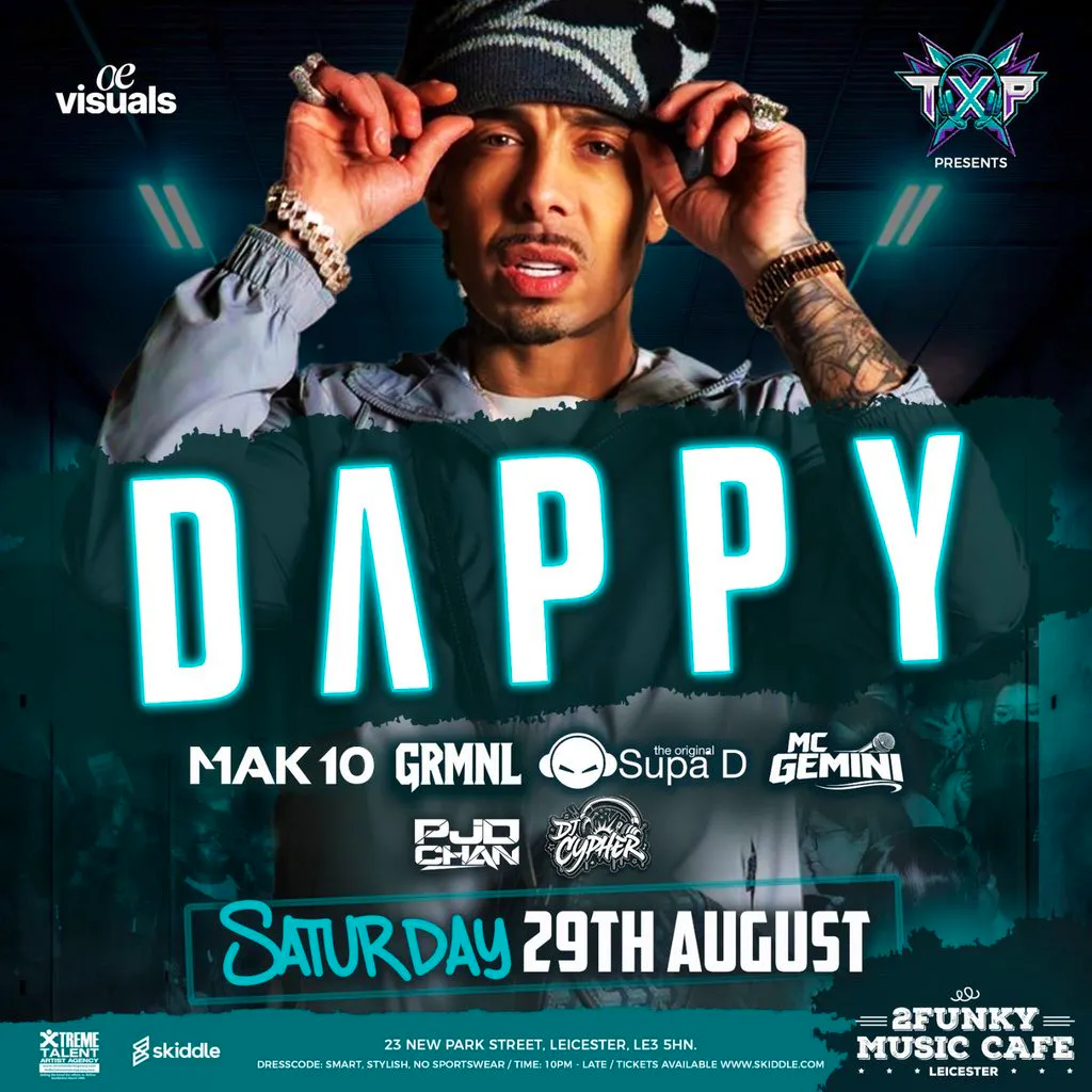 Txp Presents Dappy, MAK 10 & Supa D at 2Funky Music Cafe