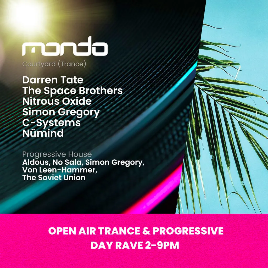 Mondo Records:  Trance & Progressive House Summer Party at Brixton Jamm