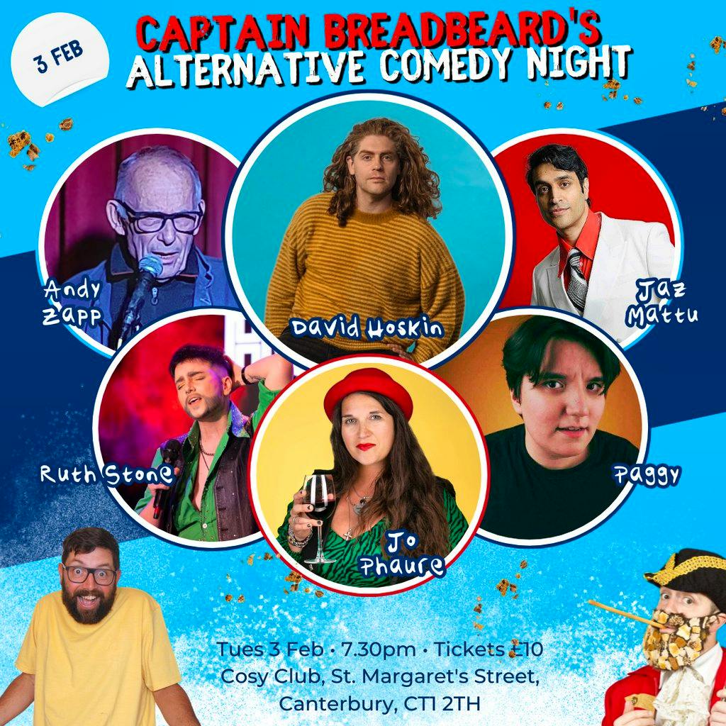 Captain Breadbeard's Alternative Comedy Night at Cosy Club Canterbury