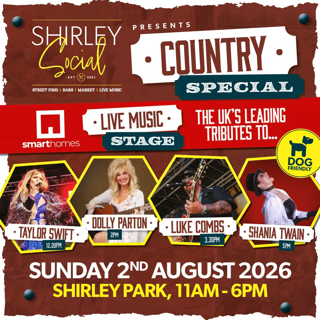Shirley Social - Country Special - Sunday 2nd August 2026 at Shirley Park