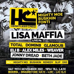 SweetVibez Presents Heartless Crew, Lisa Mafia + More Tickets | Boxed Bar And Music Venue  Leicester  | Sat 19th November 2022 Lineup