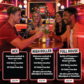 Party Packages at Bally's Casino Newcastle