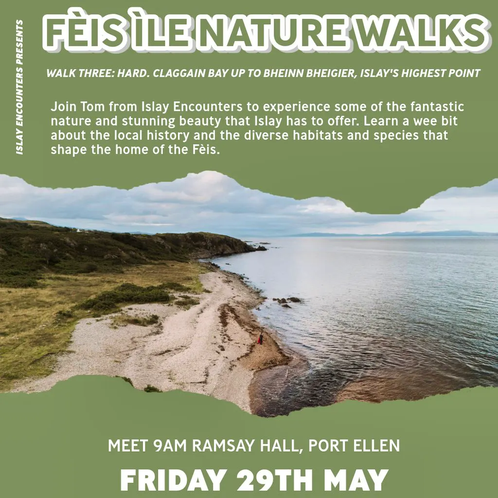 Fèis Ìle Nature Walk Three: Hard. Beinn Bheigeir at The Ramsay Hall Port Ellen