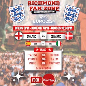 England vs Denmark - Euro Group Game 2 - Richmond Fanzone Surrey