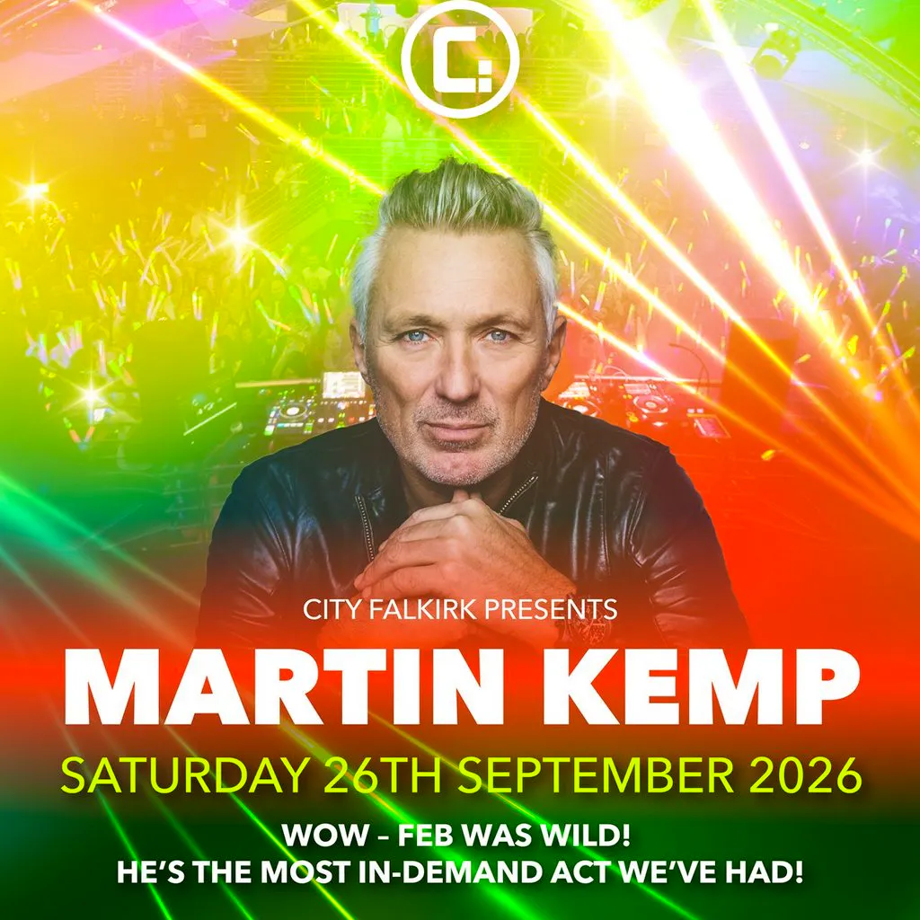 Martin Kemp: Back to City for the ultimate 80's DJ set at City Falkirk