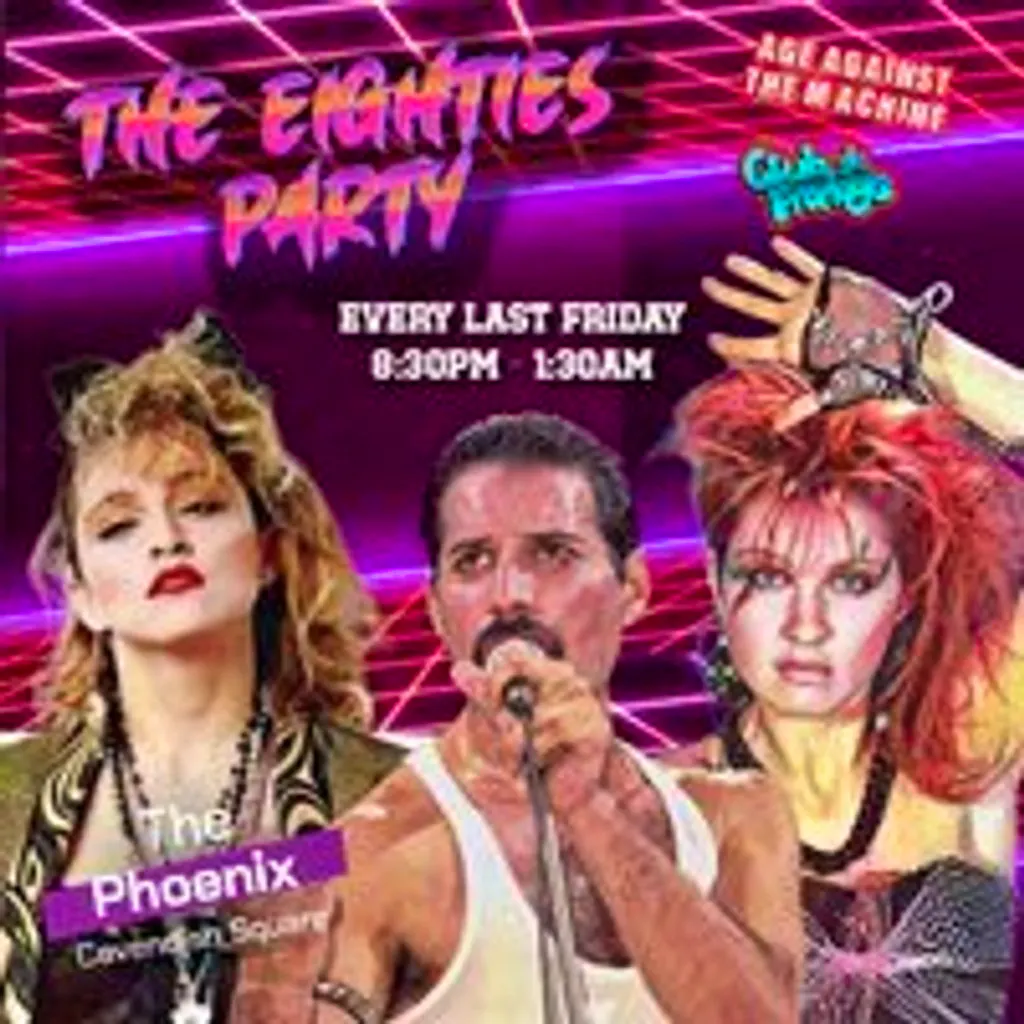 The 80s Party - November 2026 (18+), 8:30pm-1:30am at The Phoenix
