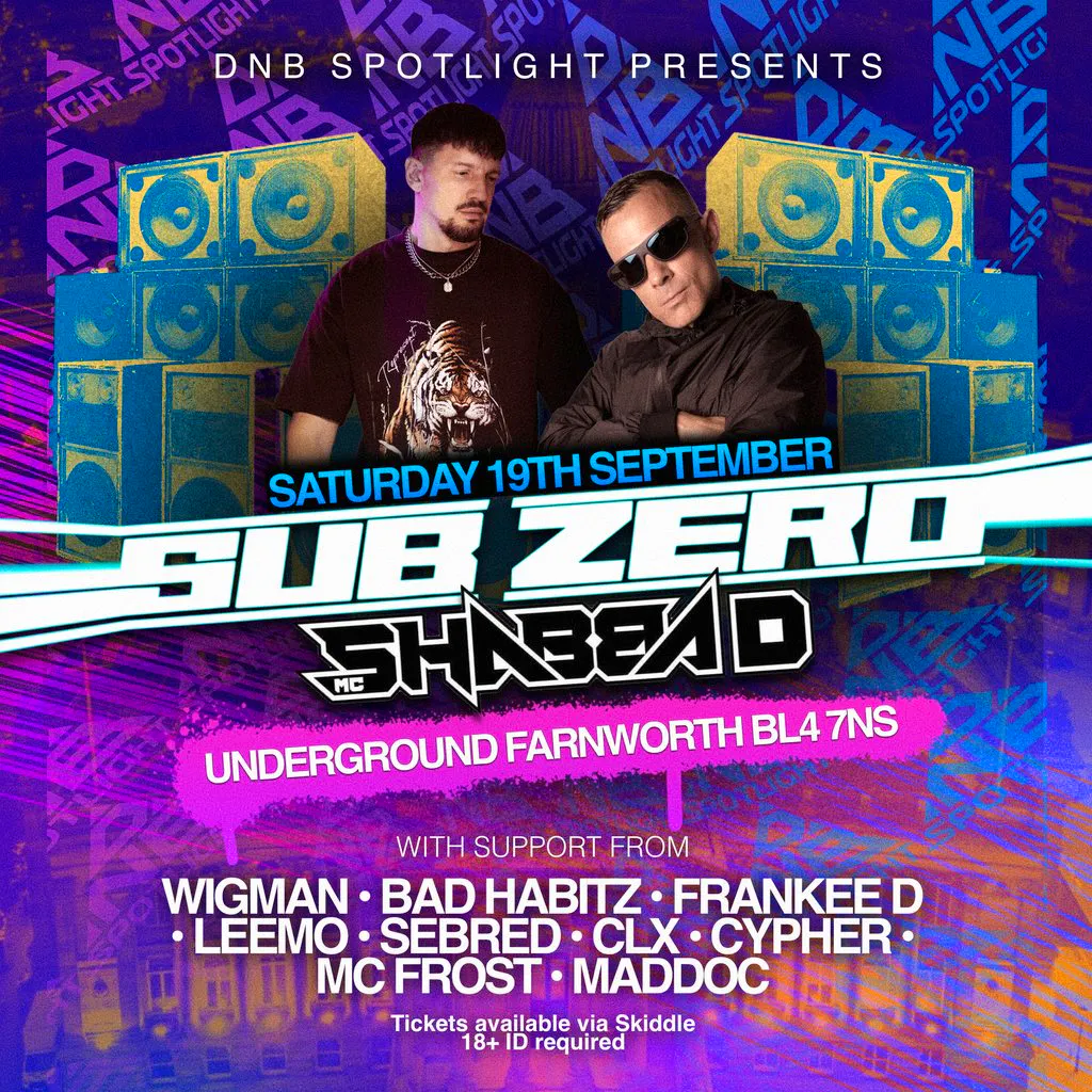 DNB Spotlight presents: Sub Zero & Shabba D at Underground