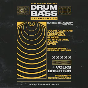 Sunday Night free Entry* Dnb after party w/ Volks all stars