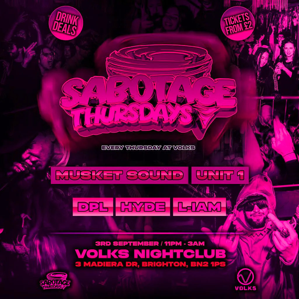 Sabotage Thursdays at The Volks Nightclub