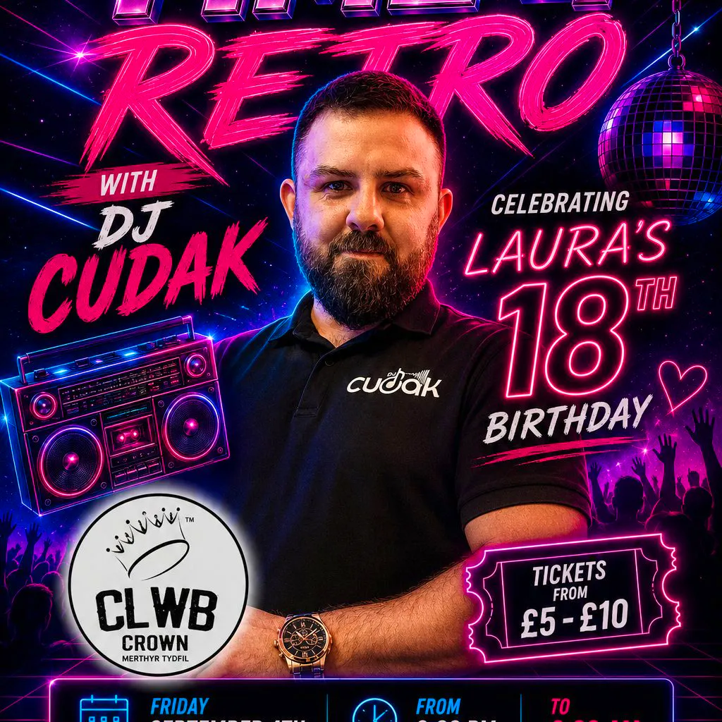 Time 4 Retro DJ Cudak at Club Crown, Merthyr Tydfil