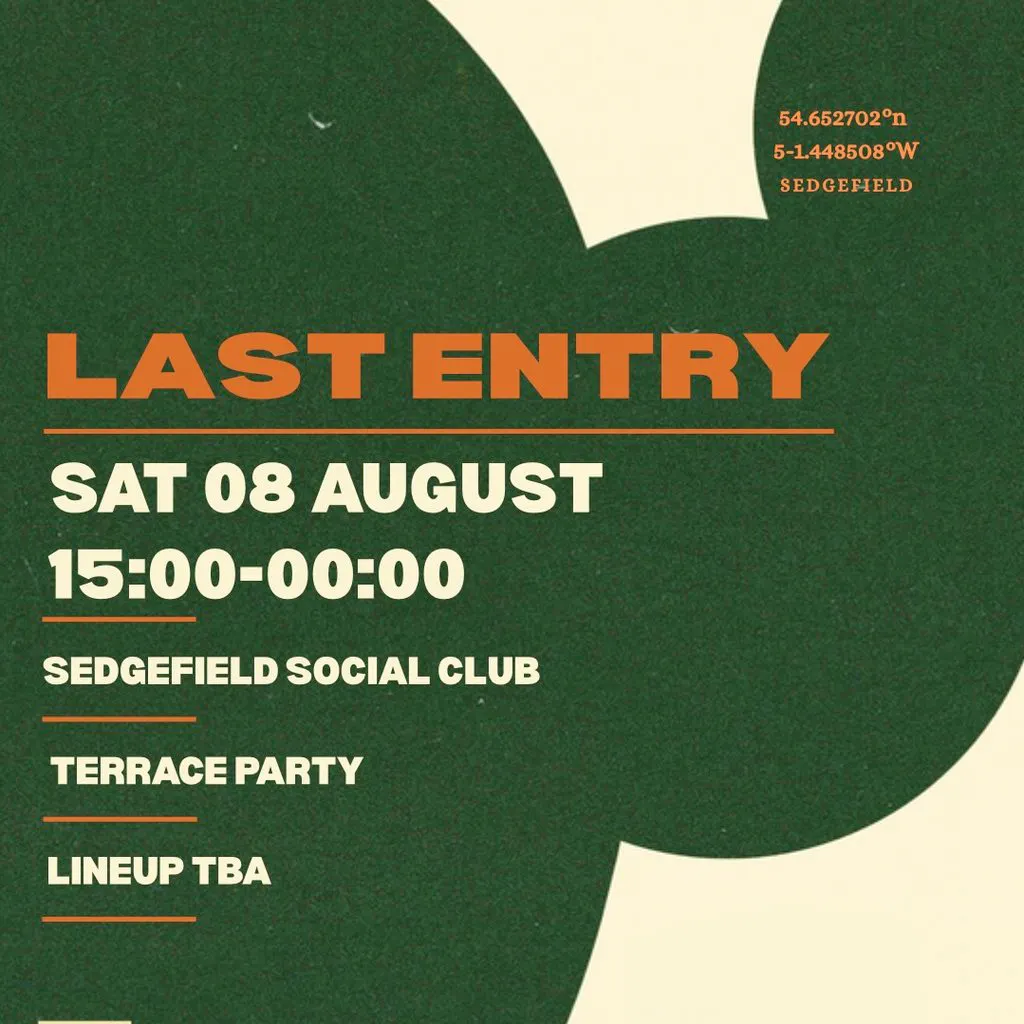 Last Entry at Sedgefield Social Club