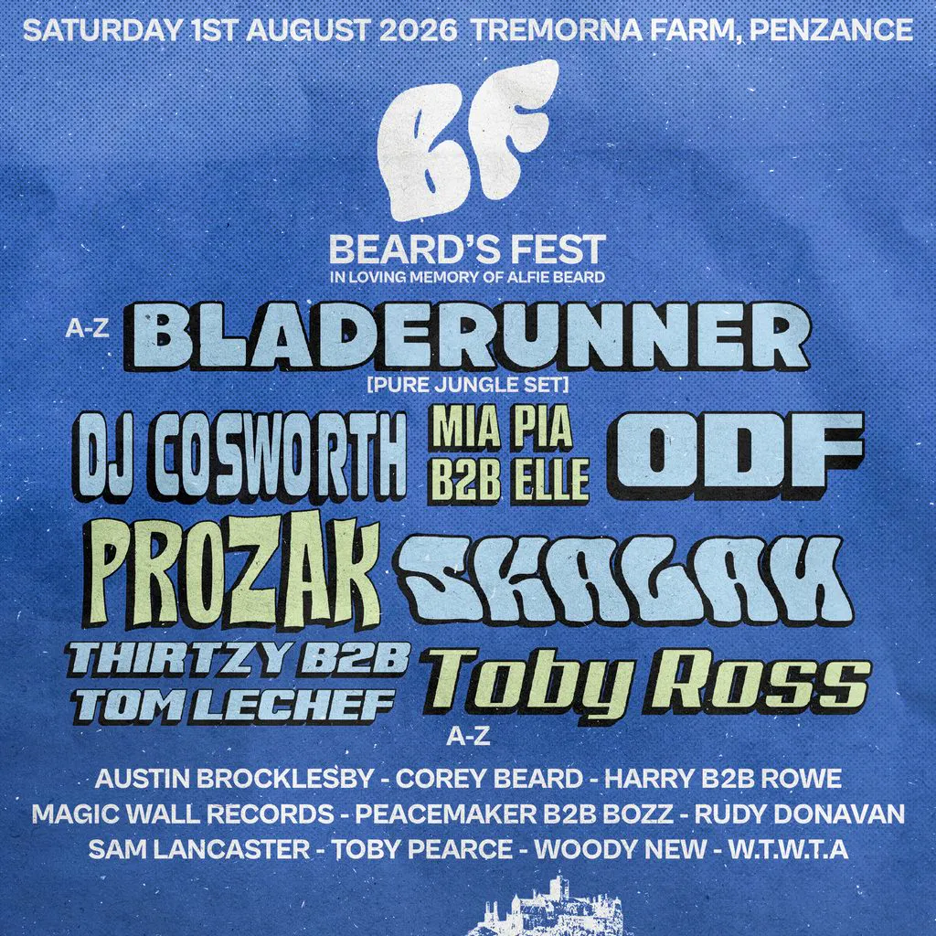 Beard's Fest 2026 - Bladerunner, prozak, Toby ross, DJ cosworth at Tremorna Farm