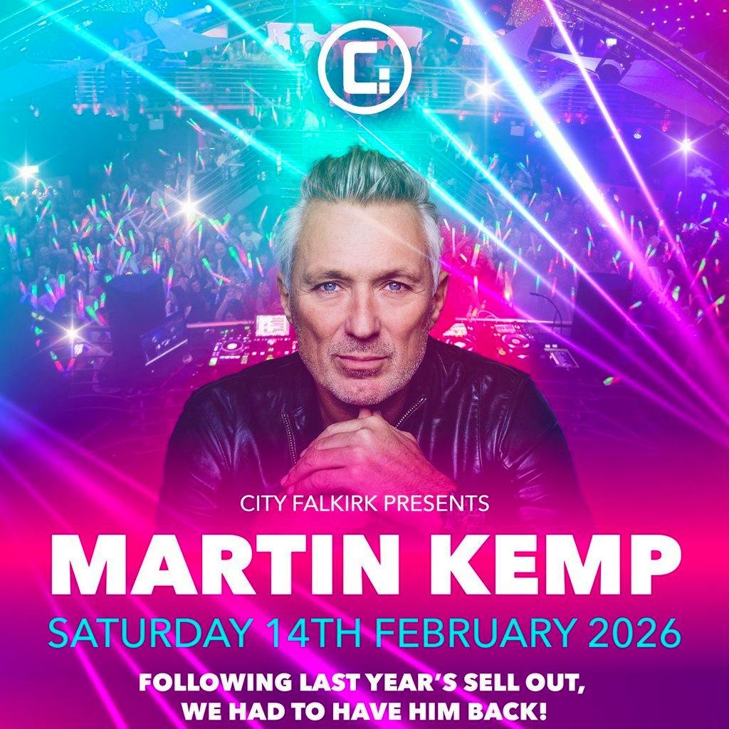 Martin Kemp: Back to City for the ultimate 80's DJ set at City Falkirk