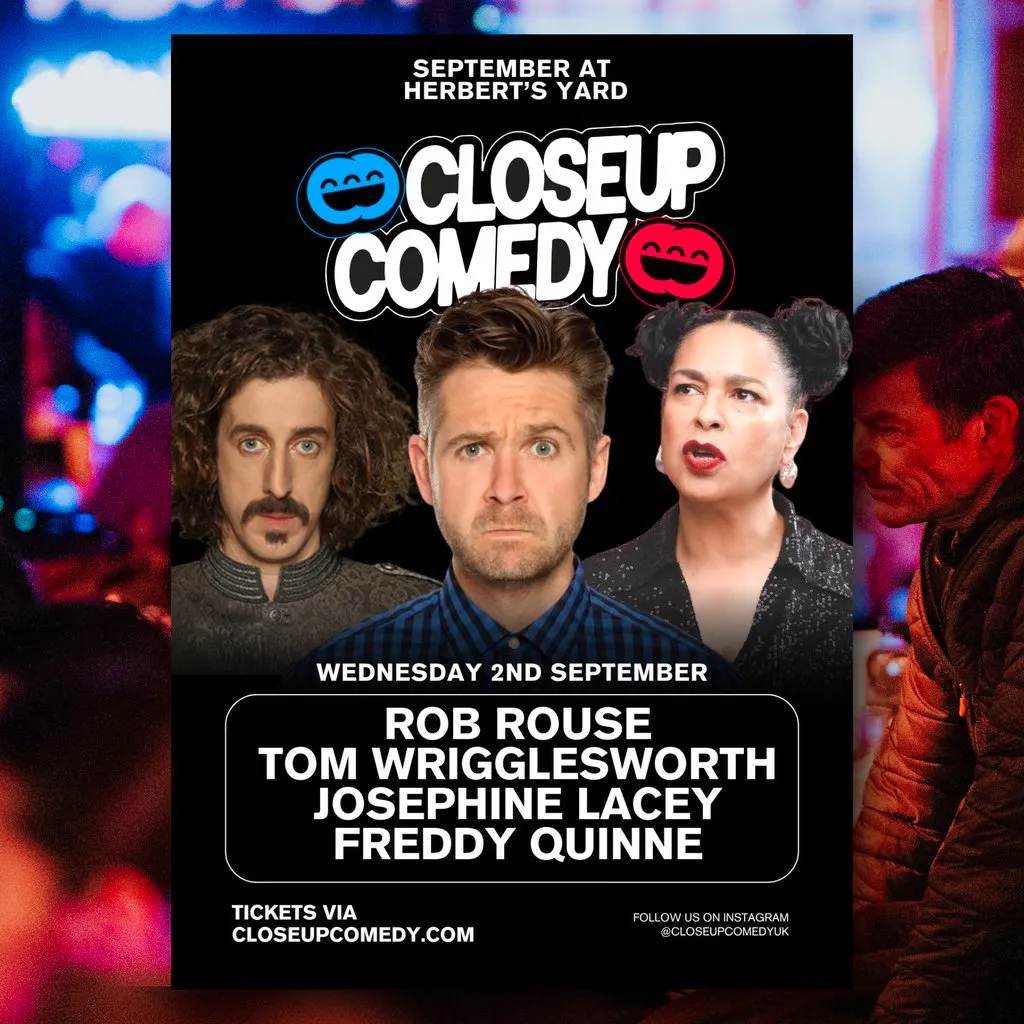 CLOSEUP COMEDY at Herbert's Yard with Rob Rouse and more! at Herberts Yard