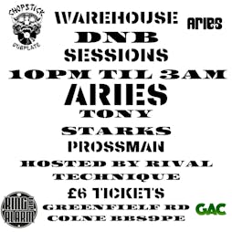 Warehouse DNB Sessions Tickets | Greenfield Arts Centre Colne  | Sat 12th October 2019 Lineup