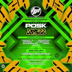 Hooked Presents DNB Rooftop Rave : Posk, Jaybee + More at Hidden Warehouse Nottingham
