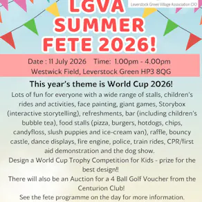 Leverstock Green Annual Fete - Saturday 11th July 2026