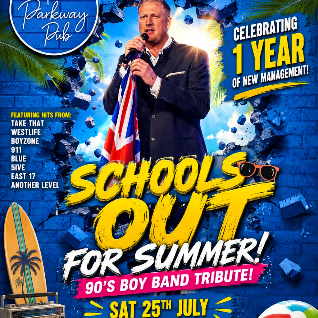 90's Boy Band Party Night - Schools Out for Summer! at The Parkway Sports Bar, Lounge And Function Suite