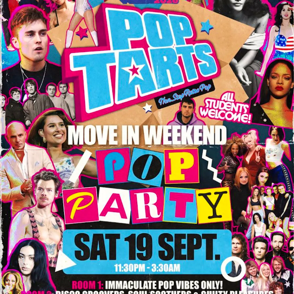 Pop Tarts - Move In Weekend Pop Party at Sheffield Student Union