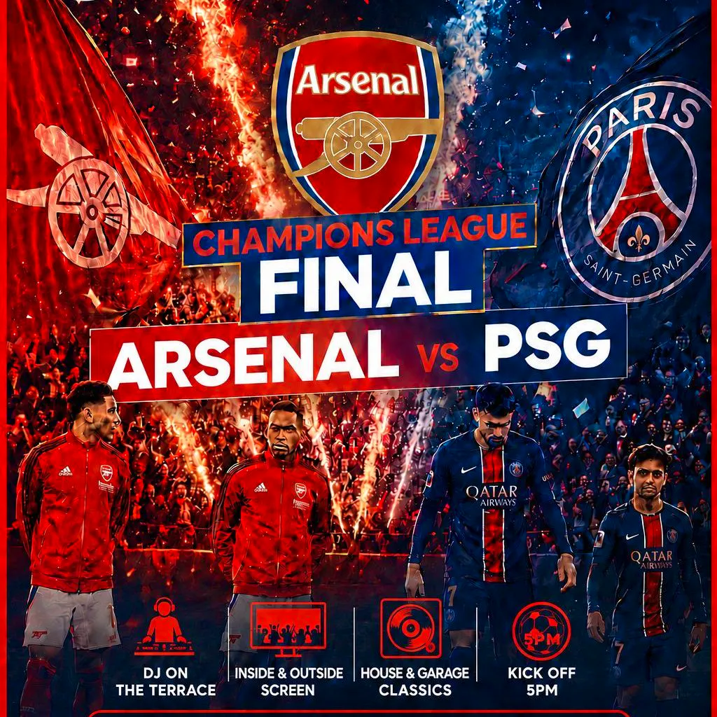 Arsenal Vs PSG: Champions League Final at Basing House