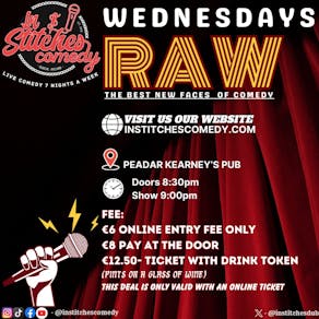 In Stitches Comedy presents "RAW" Wednesdays!