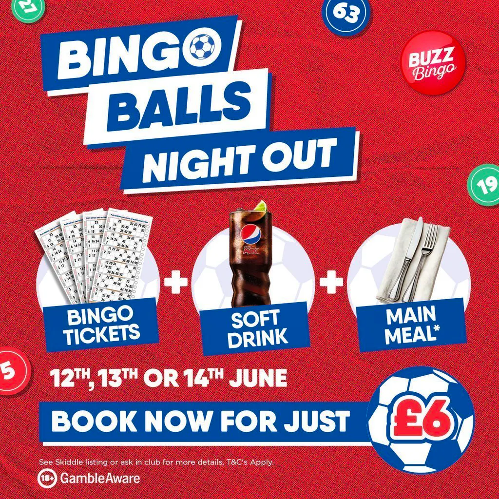 Bingo Balls: Eat, Drink & Play for £6 - Buzz Bingo Darlington at Buzz Bingo Darlington