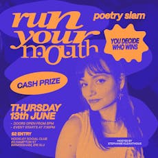 RUN YOUR MOUTH: Poetry Slam at Hockley Social Club
