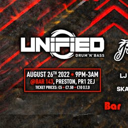 UNIFIED Presents: Selecta J Man & Pyro Tickets | Bar143 143 Friargate Preston PR1 2EJ  Preston  | Fri 26th August 2022 Lineup