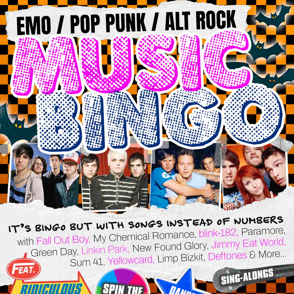 Pop Punk & Emo Music Bingo at PLAY