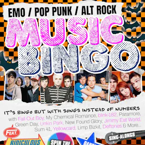 Pop Punk & Emo Music Bingo