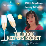 Prosecco & Psychic Night with Jenny Moore at The Book Keepers Secret (Above The Boulevard)