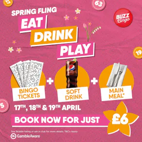 Spring Fling Tickets - Buzz Bingo Ashmore Park 19/04