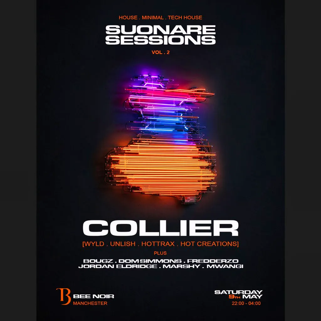 SUONARE SESSIONS Presents: COLLIER [House / Tech House] at Bee Noir