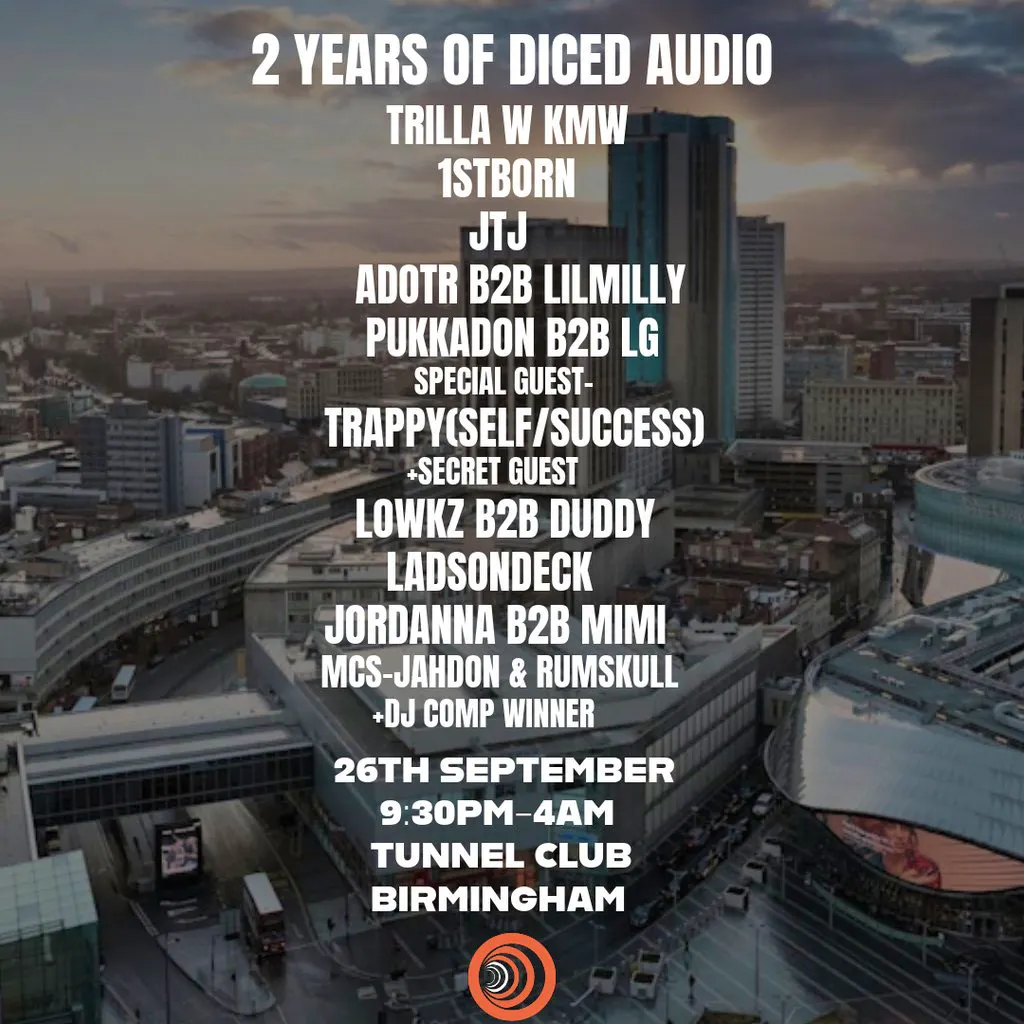 2 Years Of Diced Audio W Trilla + More at The Tunnel Club