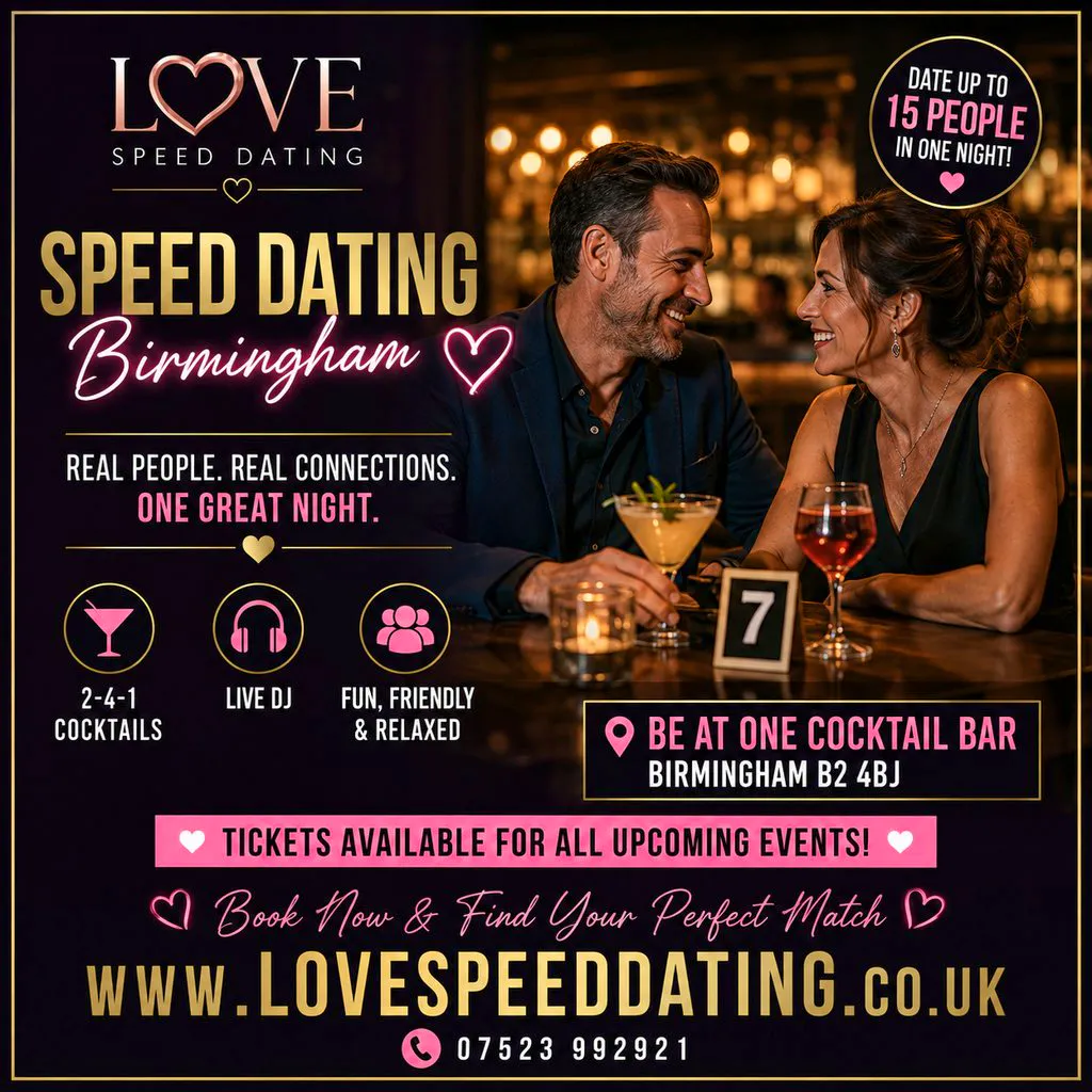 Speed Dating Ages Over 40's Birmingham Be At One Cocktail Bar at Be At One Birmingham