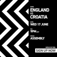 ENGLAND VS CROATIA Wed 17/06/26 FANZONE at The Assembly Leamington