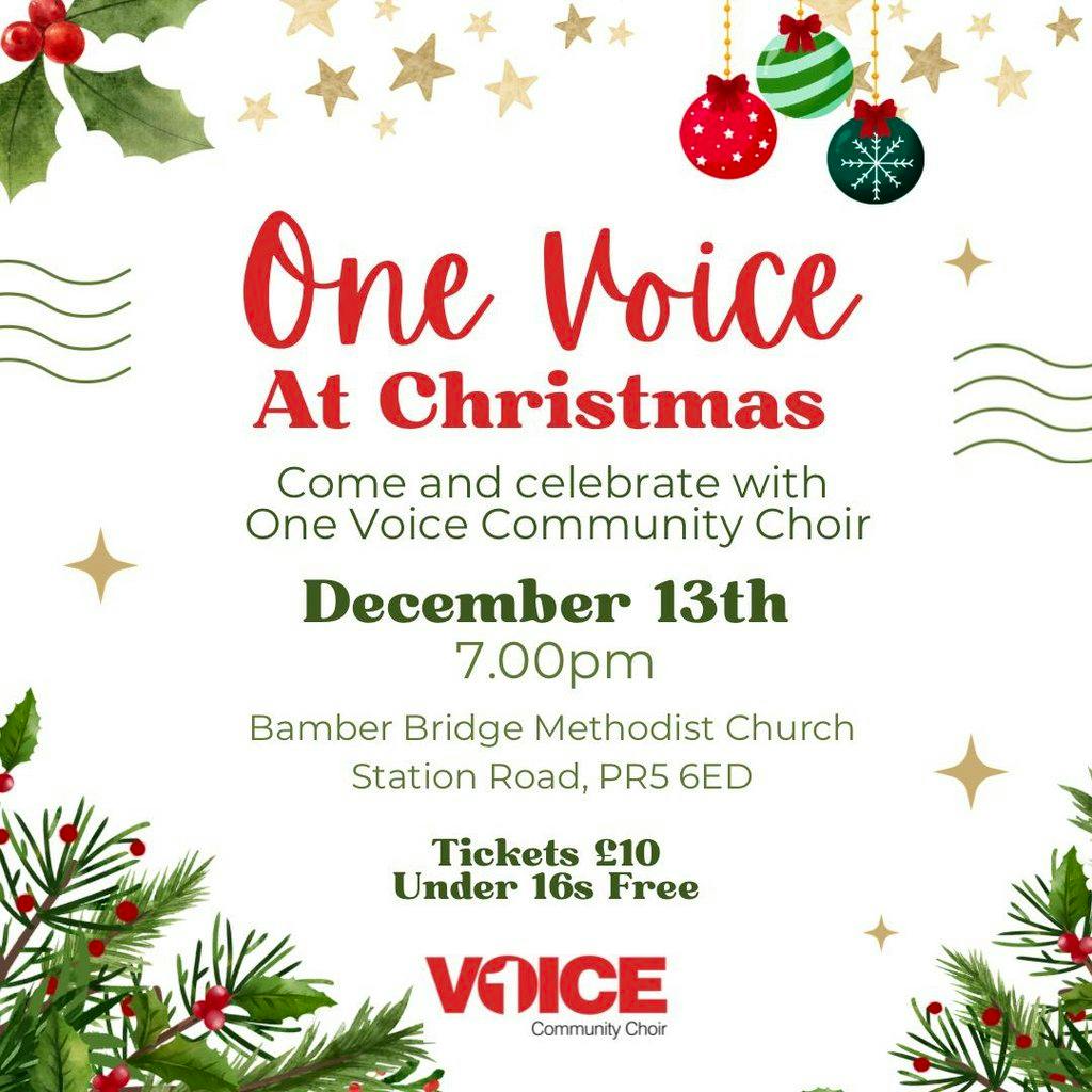 One Voice at Christmas at Bamber Bridge Methodist Church