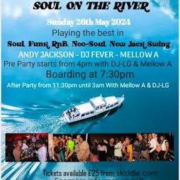 Soul on the River Nottingham Tickets | Princess River Cruise Nottingham  | Sun 26th May 2024 Lineup