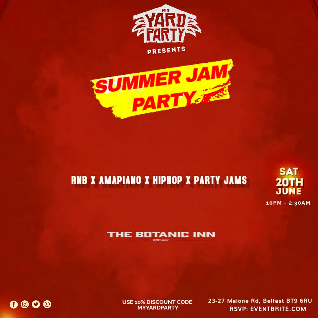 Summer Jam Party @ The Botanic Inn Belfast at The Botanic Inn